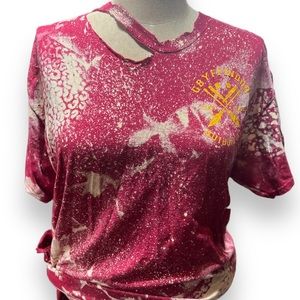 George Weasley Quidditch Jersey Tee — Deconstructed and Distressed, size XL